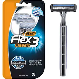 Набор одноразовых станков BIC Flex 3 Classic 3 лезвия 3 шт. (646178)