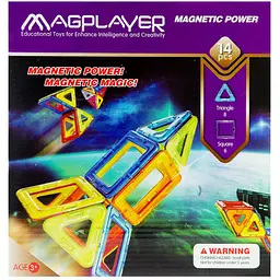 Конструктор магнітний набір 14ел MagPlayer det0017953