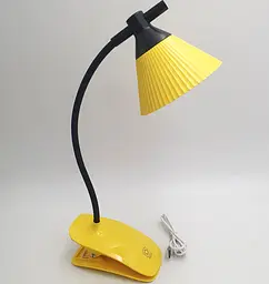LED-лампа 4 W сенсорна світлодіодна гнучка 28 см настільна на прищіпці акумуляторна WinBoss YD03 жовта