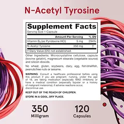 N-Ацетил Тирозин Jarrow Formulas N-Acetyl Tyrosine 350 мг 120 капсул - мініатюра 7