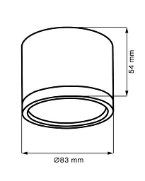 Точковий світильник Goldlux 328106 Mirella GX53 1x6W 4000K 660Lm IP20 Чорний - мініатюра 3
