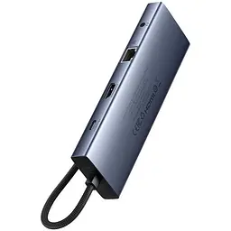 Перехідник HUB Baseus UltraJoy 10-Port (Type-C to HDMI+VGA+USB3.0*3+PD+RJ45+SD/TF3+3.5mm) (80C8) Slate Grey - мініатюра 2