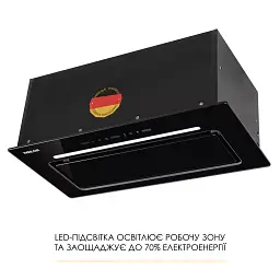 Витяжка повновбудована WEILOR LUMINA WBG 66 BLACK - мініатюра 7