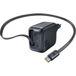 МЗП Baseus EnerCore CJ11 PD45W with retractable cable (2USB-C) (E0120G) Cosmic Black - мініатюра 2