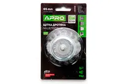 Корщітка технічна APRO для дриля дротяна щітка чашкова 65 мм x 6 мм 830408 - мініатюра 3