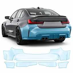Антигравійна захисна бронеплівка за лекалами для BMW M3 G80 facelift 2024- задній бампер