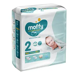 Підгузки дитячі Moffy Jumbo 2 (3-6 кг) 78 шт.