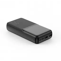 Повербанк чорний, зовнішній акумулятор, Power bank ХО РR252 20000 mAh 2xUSB-A - мініатюра 2