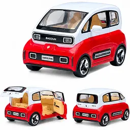 Іграшкова машинка AutoExpert Baojun KiWi EV 1:24 металопластикова, інерційний механізм, світлові та звукові ефекти, відкривні двері