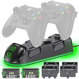 Зарядна станція Oivo IV-BX313X Dual Charging Dock + 2 АКБ 4800mWh для Xbox Сontrollers One/Series [128693] - мініатюра 4