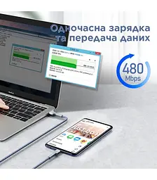 Кабель Remax Jany Series USB - micro USB, 1m Сріблястий (RC-124m) - мініатюра 3