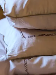 Комплект постільної білизни Ecotton Євро з вишивкою та кантом Shifting Sand в чохлі для зберігання бежевого кольору (25093) - мініатюра 2