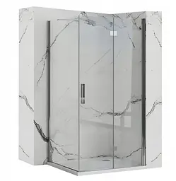 Душова кабіна Rea Molier 80x80 хром REA-K8534 + REA-K6367, Хром, Універсальна, прозорий