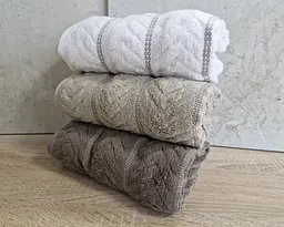 Набір турецьких махрових рушників Cestepe MicroCotton Premium 3 штуки 50x90 Multi 1 щільність 600 г/м2 - мініатюра 8
