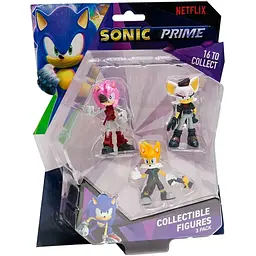 Набір ігрових фігурок Sonic Prime Ребел - Руж, Тейлз, Рості Роуз, 6,5 см (SON2020C) - мініатюра 2