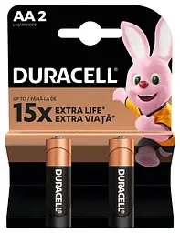 Лужні батарейки Duracell AA, 2 шт. (6409640) - мініатюра 2
