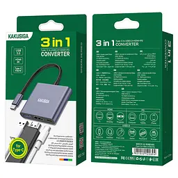 Конвертор USB Hub Kakusiga KSC-750 Type-C на USB 3.0 HDMI Type-C PD - мініатюра 4
