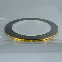 Стрічка для дизайну нігтів striping tape B127, 02 Laser golden Лазерний золотистий