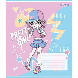 Зошит 1 вересня Pretty girl А5 12 аркушів лінія (767221), в асортименті - мініатюра 6