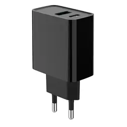 Зарядний пристрій Gembird 1xUSB-A + 1 Type-C (PD20Вт + QC3.0 18Вт) black (TA-UC-PDQC20-01-BK) - мініатюра 3