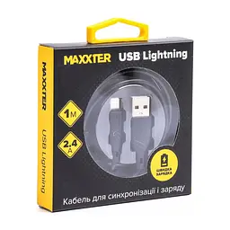 Кабель для передавання даних Maxxter USB 2.0 AM to Lightning 1.0m (UB-L-USB-02-1m) - мініатюра 2