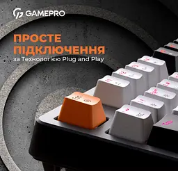 Механічна ігрова клавіатура GamePro GPMK-170 Outemu Red Switch Hot-Swap RGB Black - мініатюра 13