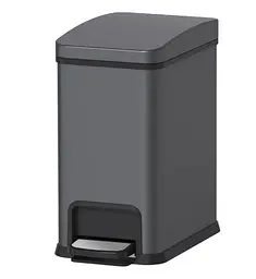 Відро для сміття Koer TC-010108-07 з плавним закриттям, прямокутне, 8 л, графіт (KR5591) - мініатюра 1