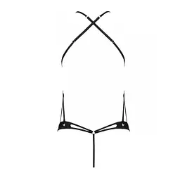 Боді з еко-шкіри з ремінцями та перфорацією Passion Tamaris Body black L/XL - мініатюра 4