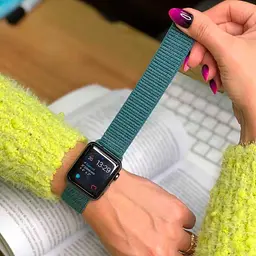Ремінець Nylon для Apple Watch 38/40/41/42mm(ser.10) Зелений / Pine green - мініатюра 2