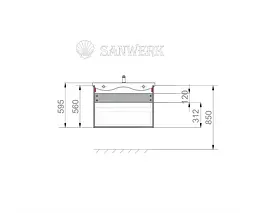Тумба Sanwerk з умивальником "АМАТА AIR КЛЕА" 81 см, біла (MV0000797) - мініатюра 3