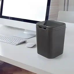 Відро для сміття MBM My Home з кришкою 2 л антрацит (BIN-06 2L ANTHRACITE) - мініатюра 5