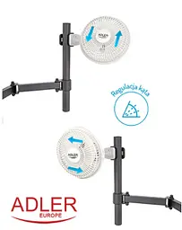 Вентилятор Adler AD 7317 з кліпсою + основа 15 см - мініатюра 3