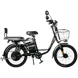 Електровелосипед двомісний Corso Shadow Pro 22 (800W,48V,20Ah) +кошик Чорний
