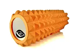 Масажний ролик EasyFit Grid Roller 33 см v.1.2 Помаранчевий - мініатюра 3