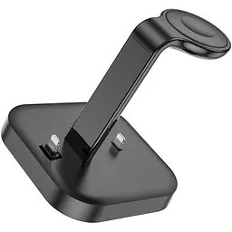 Бездротовий зарядний пристрій Hoco Graceful Magsafe 3in1 Wireless Fast Charger 15W CW43 Black [97883] - мініатюра 3