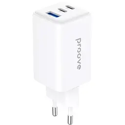Мережевий зарядний пристрій Proove Pocket GaN 65W 2 USB-C/USB-A White (WCPG65121202) [133340]