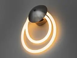 Світильник настінний LED Diasha 9605-BHR Мотузка 16W, чорний хром, для вітальні, спальні, кухні, офісу, кафе - мініатюра 3