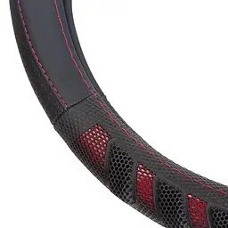 Чохол керма L 39-41 см 1 шов Шкіра з масажем Чорно-Червоний (VLOD-L2628 BK/RD M) - мініатюра 3