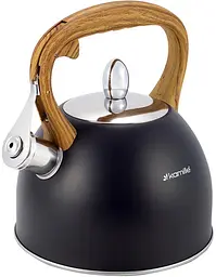 Чайник Whistling Kettle Black із нержавіючої сталі зі свистком Kamille 20 см kuh0006800