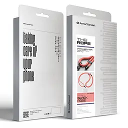 Універсальний ремінець-шнурок для смартфона, Rope, black rose, нейлоновий, міцний, регульований по довжині, з тримачем для чохлів з вирізом для зарядки, кросбоді, підходить для носіння на шиї та через плече, ArmorStandart (ARM86563) - мініатюра 5