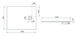 Душовий піддон Rea Magnum 80x100 white REA-K3335, Білий - мініатюра 10