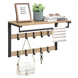 Вішалка настінна Leobert Compact для одягу з полицею у стилі Loft - мініатюра 3