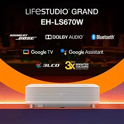 Ультракороткофокусний проектор Epson Lifestudio Grand EH-LS670W Diamond White (V11HB82040) - мініатюра 11