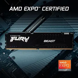 Kingston Пам'ять ПК Kingston DDR5 16GB 6000 FURY Beast EXPO - мініатюра 4