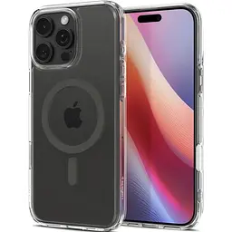 Прозорий чохол Spigen Ultra Hybrid T (MagFit + Camera Control) Graphite для iPhone 16 Pro (ACS08513) - мініатюра 3