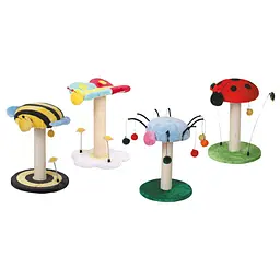 Дряпка стовпчик на підставці Croci Lucky Bugs Mix Cat 35 x 35 x 47 см