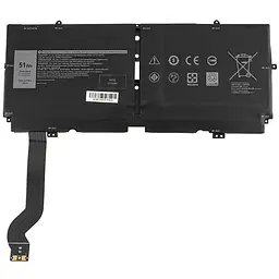 Батарея для ноутбука Dell 52TWH (XPS 13 7390 2-in-1) 7.6V 51Wh Чорний - мініатюра 2