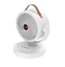 Вентилятор акумуляторний Mini fan VU-05 FS-25 LED автообертання Білий