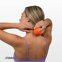 Масажний м'ячик EasyFit каучук 6.5 см помаранчевий - мініатюра 5
