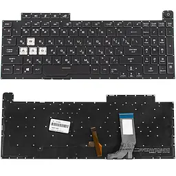 Клавіатура для ноутбука ASUS (G731GD, G731GT, G731GU) rus, black, без фрейма, підсвічування клавіш (RGB 4) (ОРИГІНАЛ)